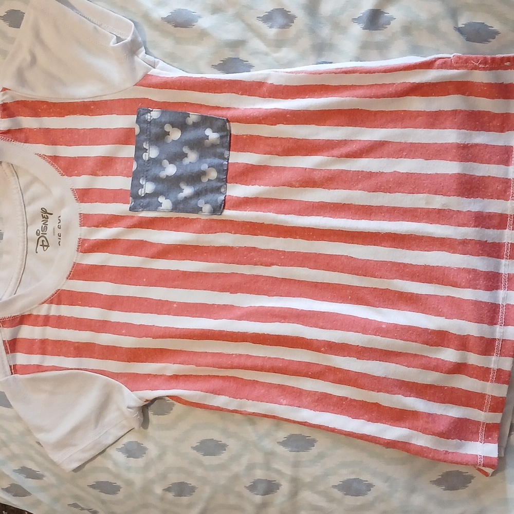 Disney Mickey Mouse American flag shirt girls S